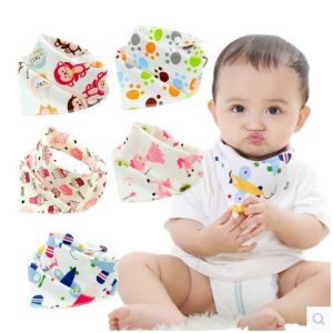 Bubbento Double-Layer Triangle Drool Bib Scarf (All-Season)