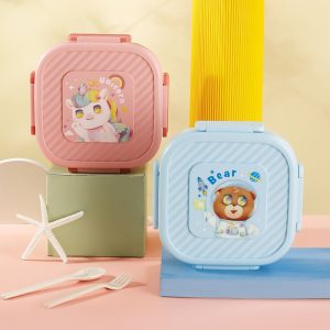 Bubbento Portable Heatable Sealed Square Compartment Lunch Box